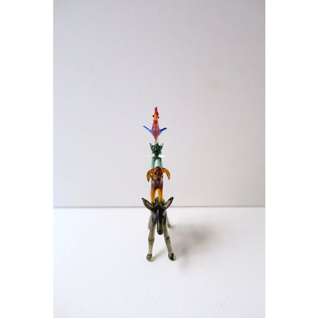 Blue Folk Art Animal Sculpture - Horse, Dog, Cat & Rooster For Sale - Image 8 of 9