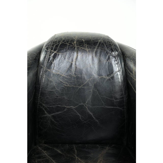 Vintage Black Cowhide Aviator Lounge Chair For Sale - Image 10 of 13