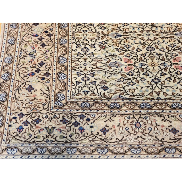 Vintage Turkish Hereke Room Size Rug, Hand-Woven Wool, Allover Pattern, 7' x 10' For Sale - Image 15 of 17