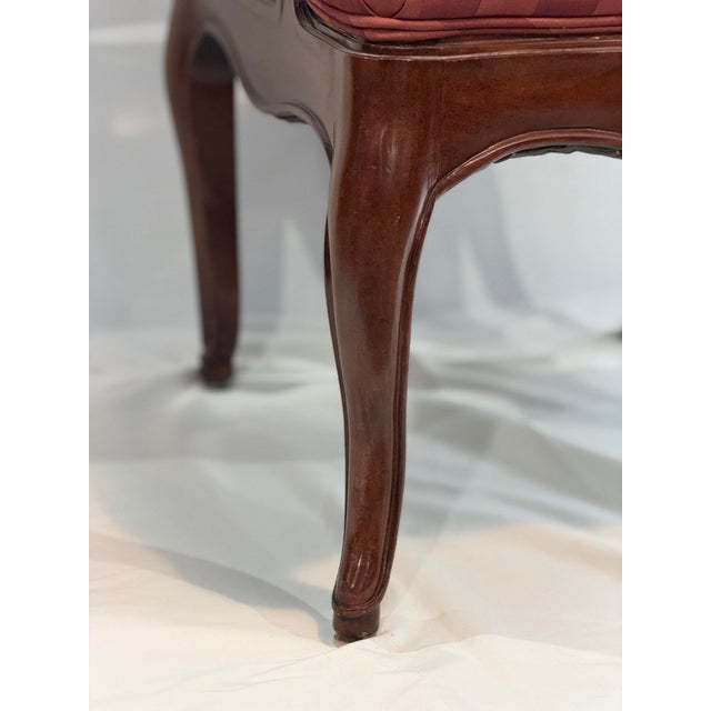 Late 20th Century Pair of Beverly Furniture Louis XV Style Mahogany Armchairs For Sale - Image 9 of 10