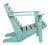 Modern Adirondack Chair in Oriental Blue For Sale - Image 3 of 9