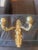 Hollywood Regency Vintage Ornate Brass Wall Sconce For Sale - Image 3 of 4