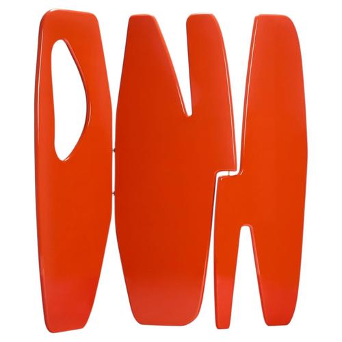 Handcrafted Panama II Hinge Lacquered Screen in Orange Bronze by Reda Amalou Design For Sale - Image 10 of 10