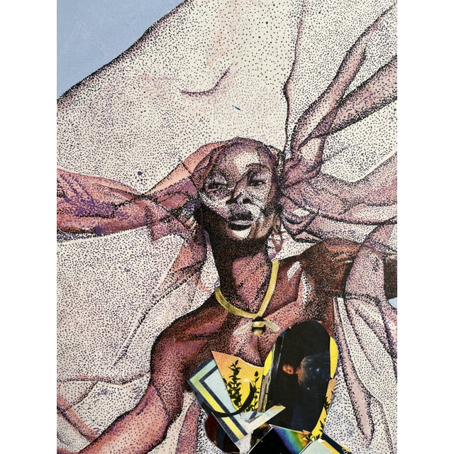 Contemporary In Veiled Bloom, by Victory Anthony Nted (2026), Gouache and Acrylic For Sale - Image 3 of 4