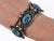 Contemporary 6.5" 50's-60's Vintage Navajo silver and turquoise bracelet For Sale - Image 3 of 11