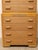 Early 20th Century Art Deco Blonde Wood Highboy Dresser With Carved Detail For Sale In Los Angeles - Image 6 of 12