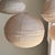 Very Large Round Pinkish Rattan and Natural Linen Pendant Light For Sale - Image 6 of 18