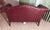Burgundy 1970s Vintage Chippendale Style Burgundy Leather Camelback Tufted Settee For Sale - Image 8 of 11