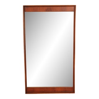 1960s Kent Coffey Mid-Century Modern Walnut And Rosewood Large Wall Mirror For Sale
