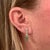 Metal Emerald Diamond Earring 14k White Gold 2.13 TCW Certified For Sale - Image 7 of 9