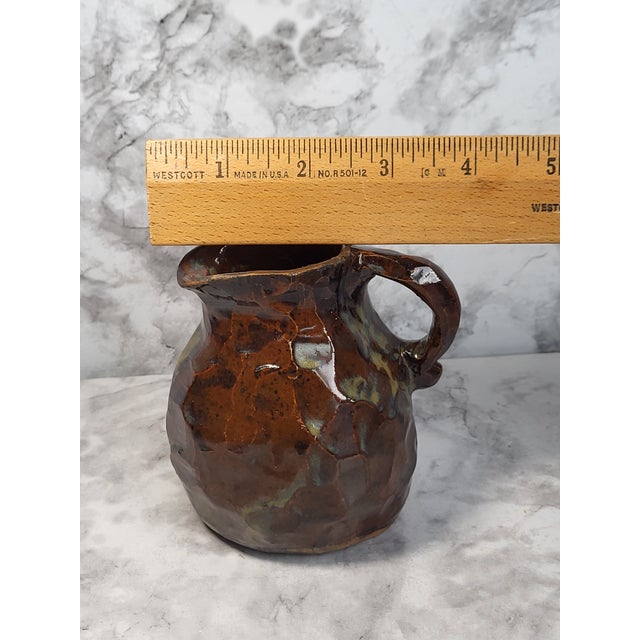 1940s Rustic Turkish Pottery Small Jug/Creamer For Sale - Image 9 of 15