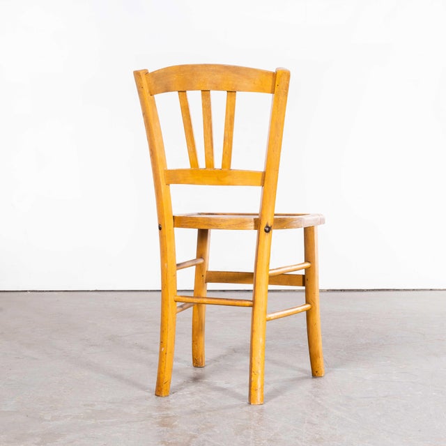 French Blonde Farmhouse Dining Chairs, 1950s, Set of 6 For Sale - Image 3 of 18