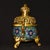 Mid 20th Century Vintage Cloisonne Enamel Incense Burner – 9.8" Gilt Dragon Censer With Pierced Lid For Sale - Image 5 of 9