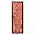 1890s Antique Red Rust Geometric Julkhir Uzbekistan Knotted Wide Gallery Rug For Sale