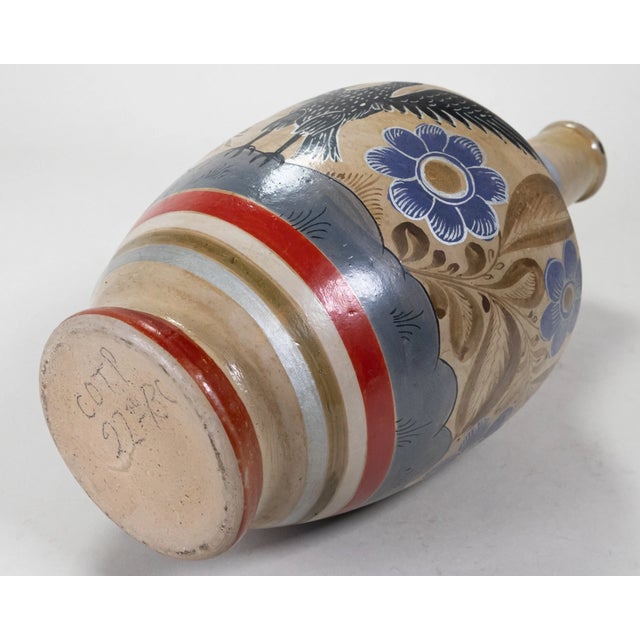 Ceramic Vintage MCM Early Tonala Mexican Pottery Vase For Sale - Image 7 of 9