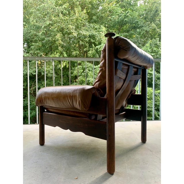 Brown Brutalist Lounge Chair in the style of Sergio Rodrigues, 1960s For Sale - Image 8 of 15