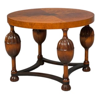 Swedish Modern, Coffee Table, Stained Birch, Sweden, 1930s For Sale