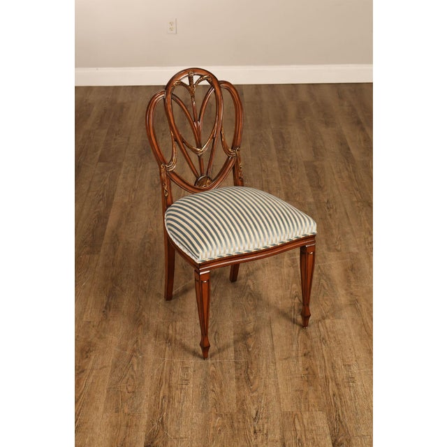 Hepplewhite Hepplewhite Style Quality Set of Four Shield Back Dining Chairs For Sale - Image 3 of 18