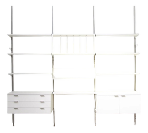 Aluminum CSS Wall Bookcase by George Nelson for Herman Miller