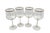 Add timeless elegance to your table setting with this set of four water goblets. Goblets feature a clear glass body...