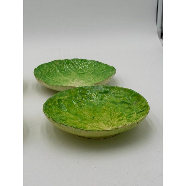 Late 19th Century Eb Napoli Italian Majolica Lettuceware Plates - Set of Four For Sale - Image 9 of 16