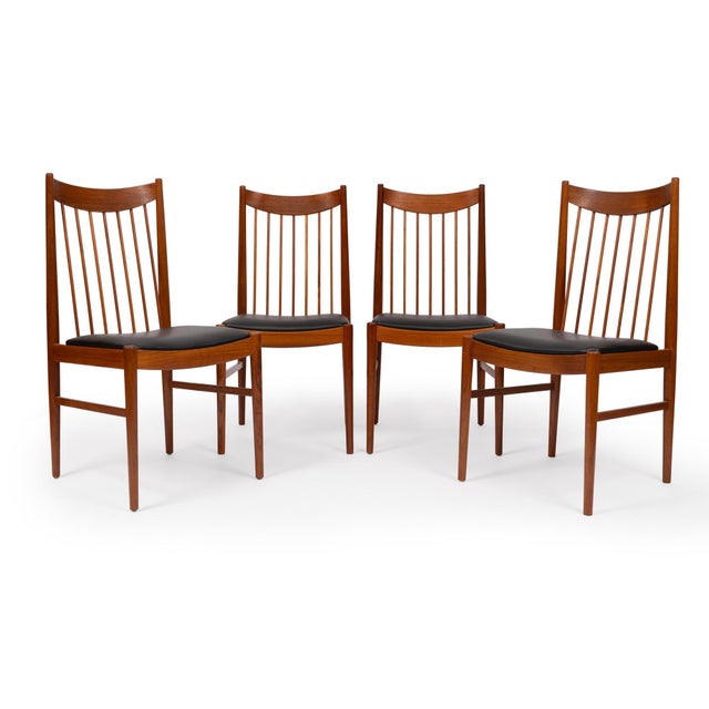 Mid-Century Modern Vintage Arne Vodder Teak Dining Chairs for Sibast Model 422 Danish Mid-Century Set of 4 For Sale - Image 3 of 16