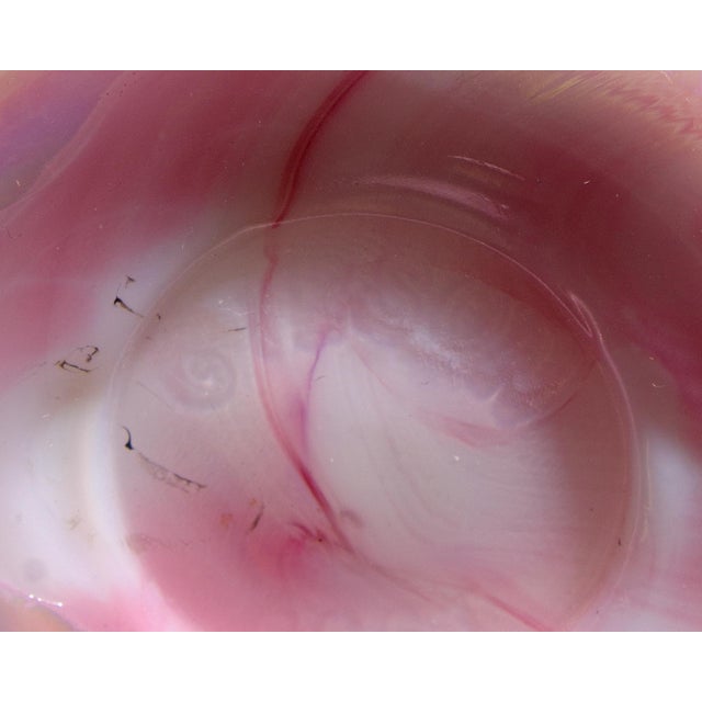 Pink Gibson Glass 1990 Pink Iridescent Art Glass Vase For Sale - Image 8 of 8