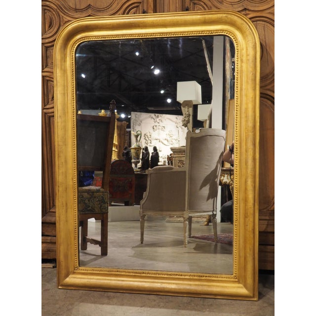 Circa 1850 French Gold Louis Philippe Mirror With Greek Key Motif For Sale - Image 14 of 18