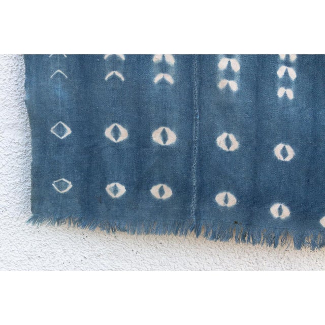 African Vintage Malinke African "Sahel Dust" Indigo Throw For Sale - Image 3 of 6