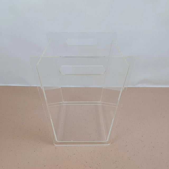 Waste Bin in Acrylic Glass, 1980s For Sale - Image 4 of 6