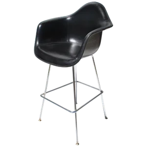 1 Midcentury H Miller Eames Fiberglass Stool With H-Base