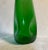 Green Vintage MCM Handmade Green Swung Dimple Vase Glass Art For Sale - Image 8 of 12