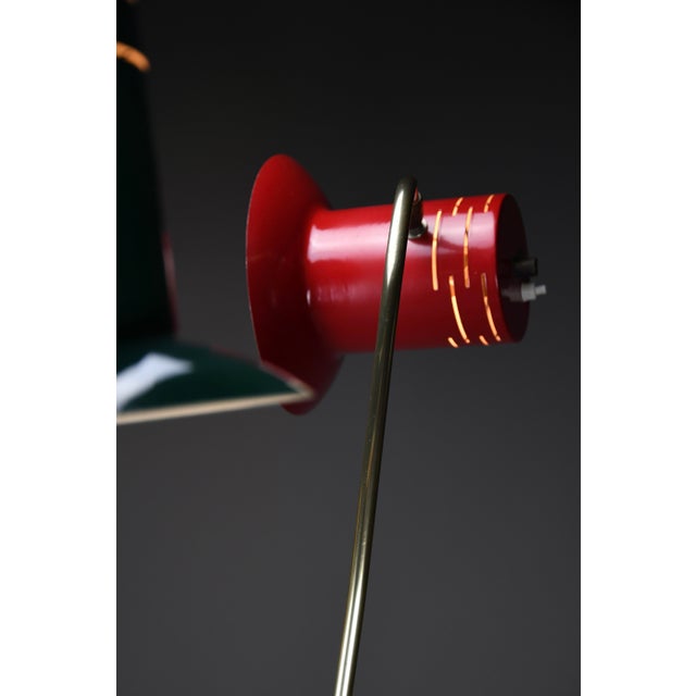 Italian mid-century modern floor lamp attributed to lumi, circa 1950s striking, colorful, and highly functional, rare...