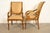 Karges French Regency Louis XVI Carved Walnut and Gold Gilt Armchairs | Pair For Sale - Image 10 of 15