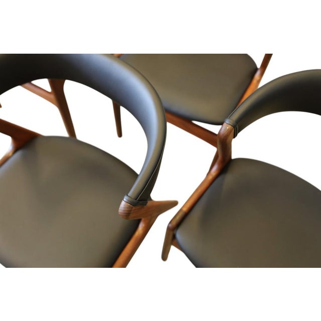 Danish Fire Chair in Teak and Black Leather by Kai Kristiansen, 1960s For Sale - Image 14 of 18