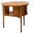 Vintage Brown Saltman Mid-Century Modern Round Walnut Side Table With Geometric Top For Sale