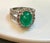 5 Carat Zambian Emerald Cabochon & Diamond Cocktail Ring 18 Karat White Gold For Sale - Image 18 of 18