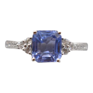 Late 20th Century Tanzanite and Diamond Ring, Size 5.5