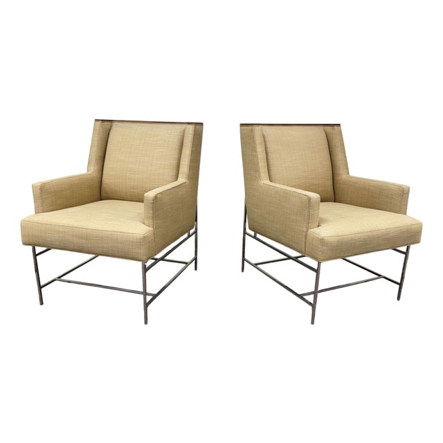 Michael Weiss for Vanguard Mid-Century Style Club Chairs, a Pair For Sale