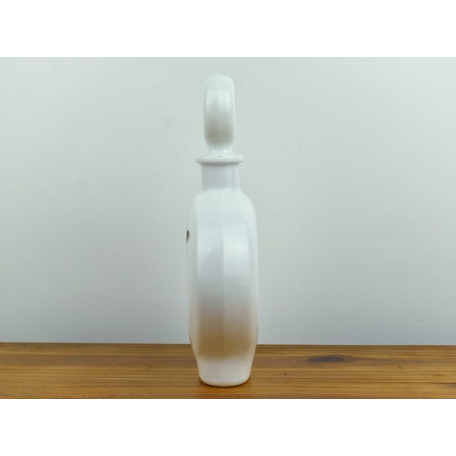 Mid-Century Modern Mid 20th Century Mid Century Modern Milk Glass Decanter With Ring Necked Pheasant For Sale - Image 3 of 7