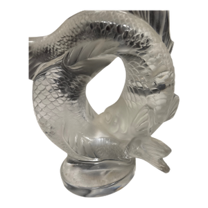 Lalique Double Fish Sculpture
