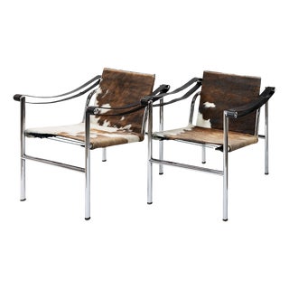 Set of Vintage LC1 Chairs by Le Corbusier for Cassina, 1970s For Sale