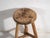 Rustic Antique Wood Stool, 1900 For Sale - Image 3 of 8