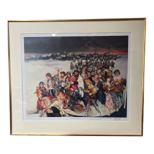 20th Century Art by Walter Spitzer (Polish French 1927-2021), Artists Proof Lithograph in Color, Signed L.r., Framed Titled Let My People Go