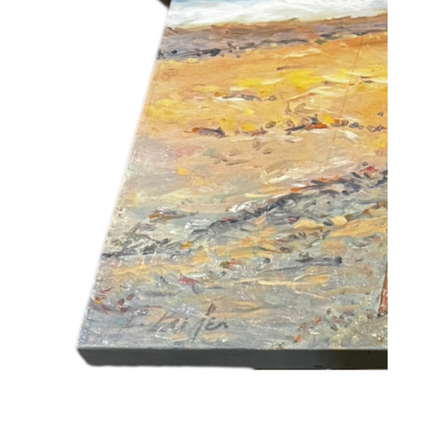 Capture the serene beauty of California’s coastline with Chairs at Broad Beach, an original oil painting by acclaimed...