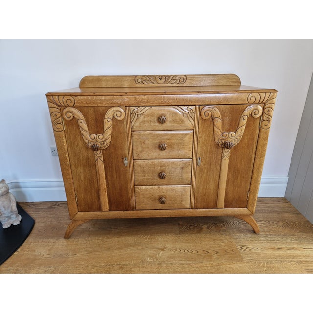 Mid-Century Oak Sideboard, 1930s For Sale - Image 14 of 18