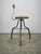 Industrial Height-Adjustable Swivel Workshop Chair, Former Czechoslovakia, 1940s For Sale - Image 10 of 16
