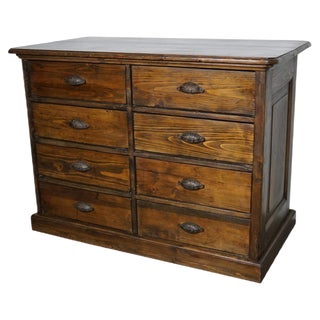 French Pine Apothecary Cabinet, 1890s For Sale