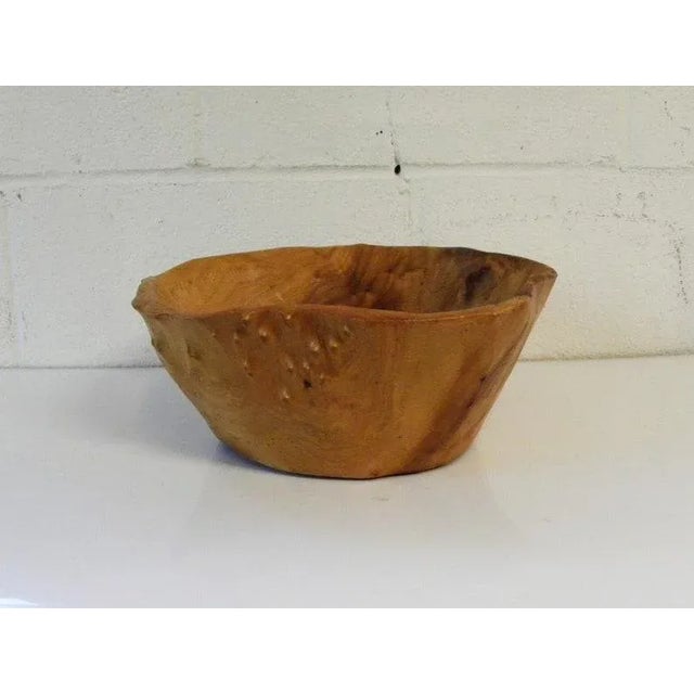 Vintage Mid Century Hand Carved Fruit Bowl For Sale In New York - Image 6 of 8