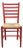 Vintage Rush Seat Red Ladderback Dining Chair For Sale